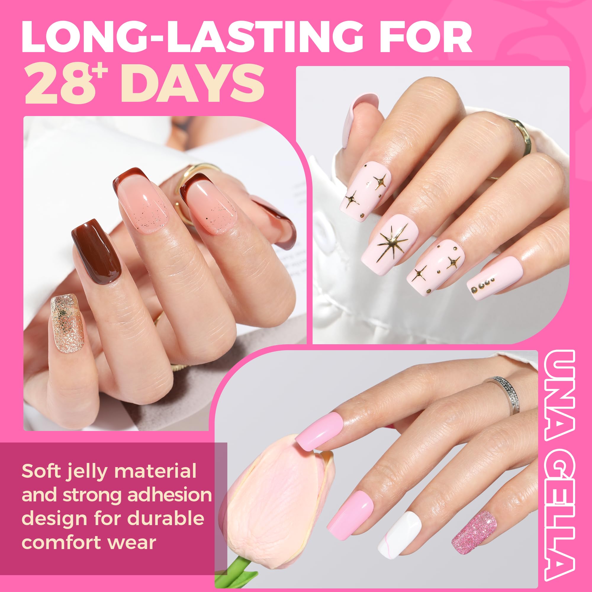 Conçues sans odeur forte et respectueuses des ongles naturels lors de l’application.