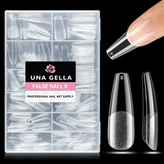 UNA GELLA embouts cercueil long 216pcs pour extensions faciles et durables.