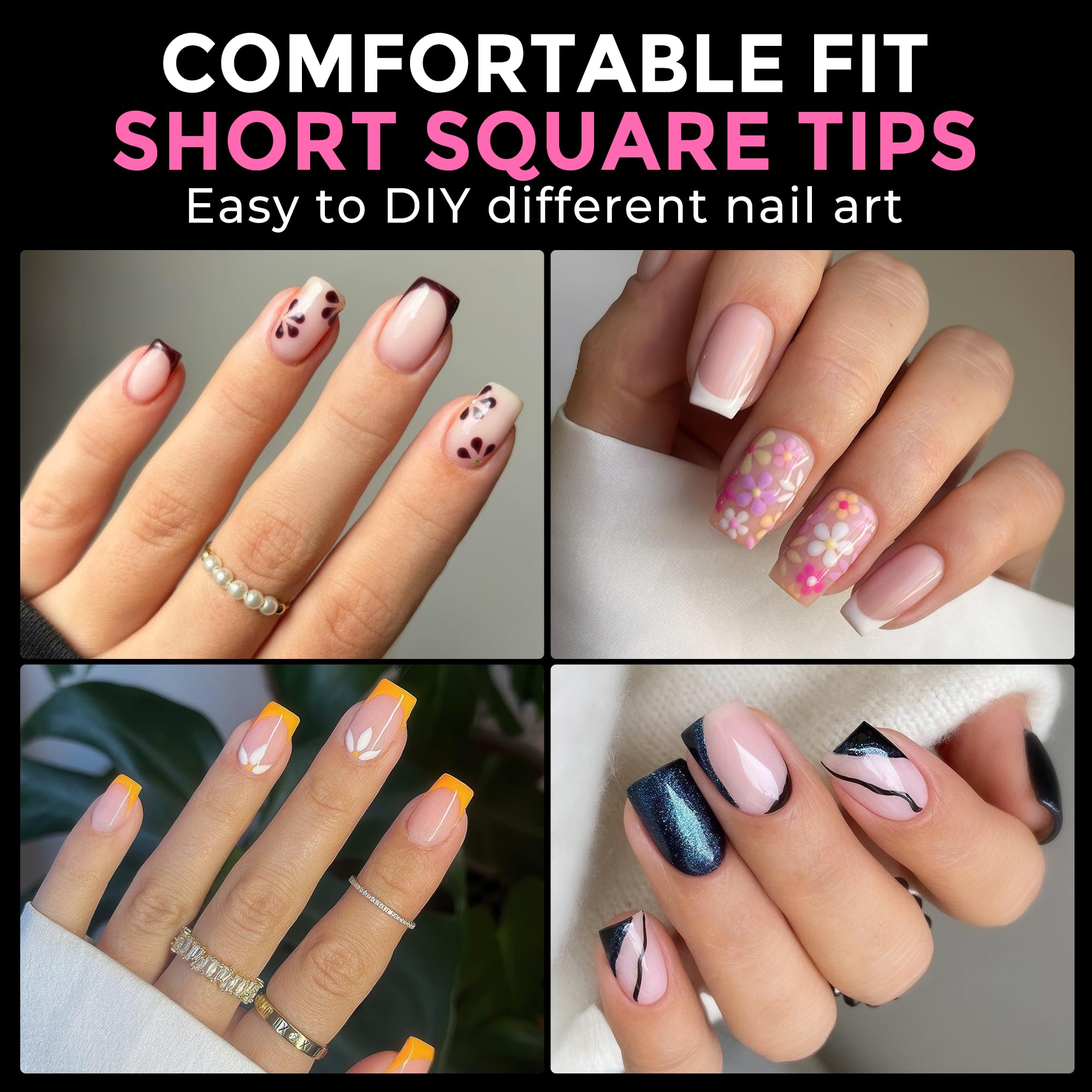 UNA GELLA: ensemble d’extensions d’ongles prêt à poser, pratique et rapide
