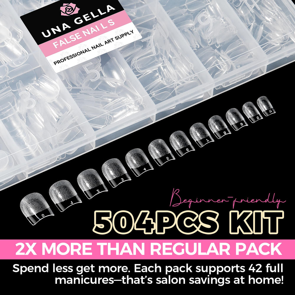 UNA GELLA Extra Short Nail Tips – tenue longue pouvant durer plus de 3 semaines.