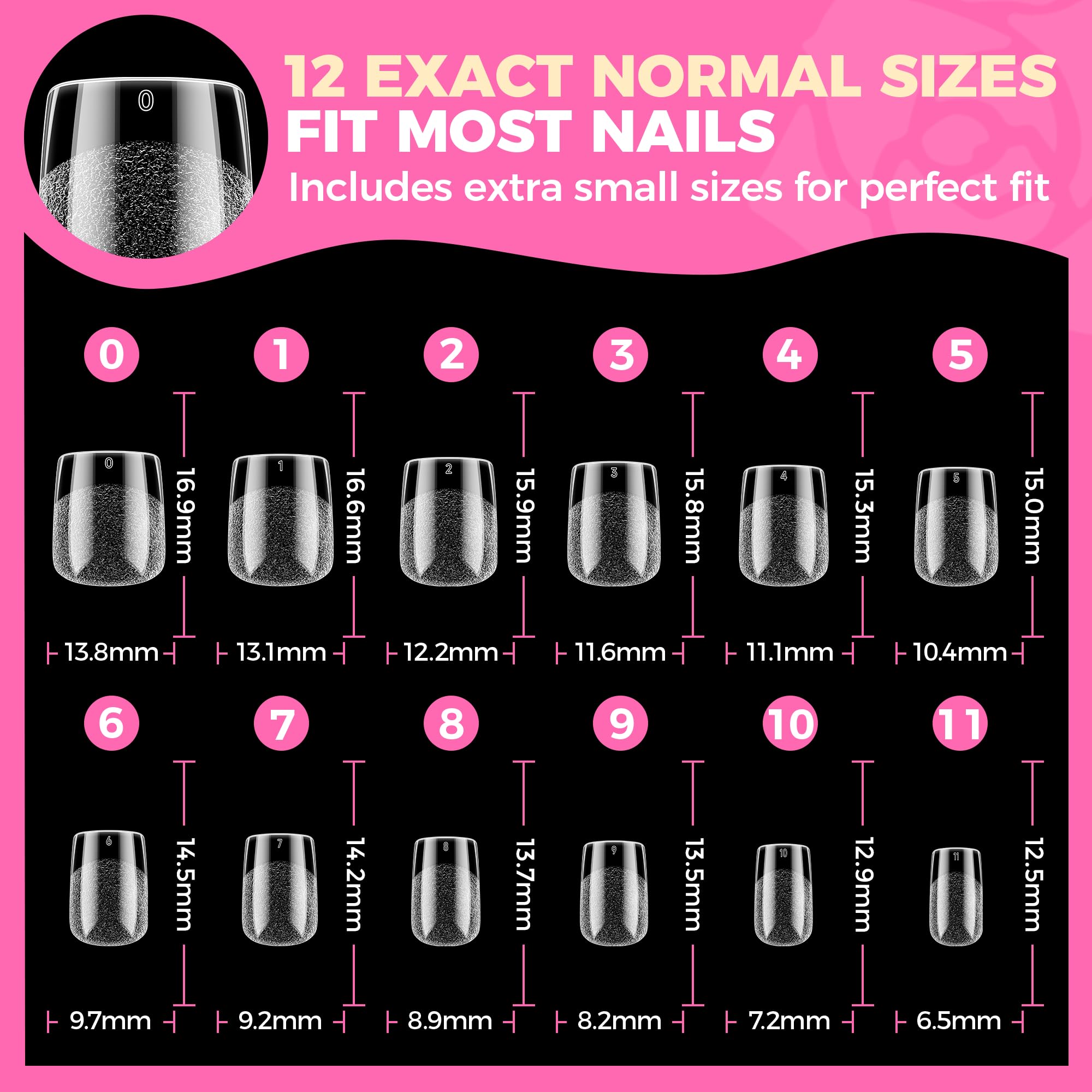 UNA GELLA Extra Short Nail Tips – idéal pour une pose rapide à la maison.
