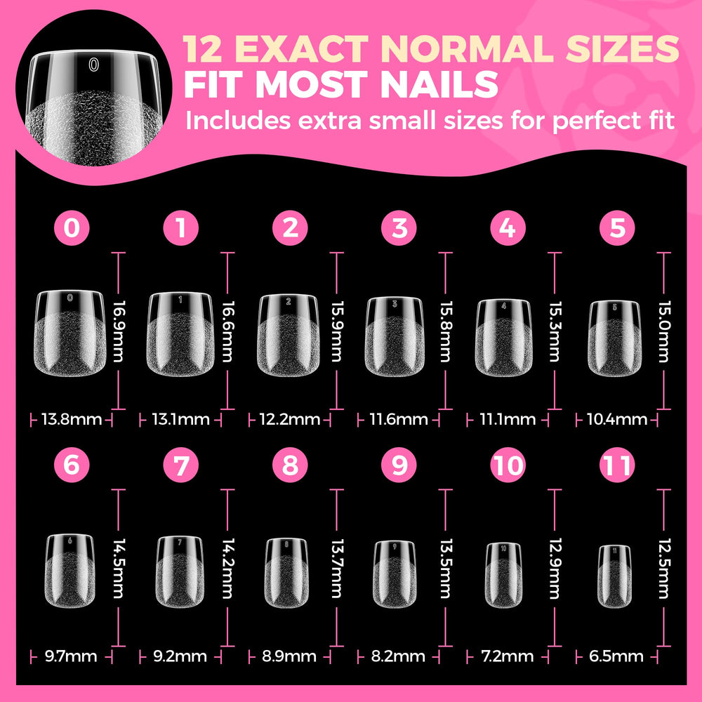 UNA GELLA Extra Short Nail Tips – idéal pour une pose rapide à la maison.
