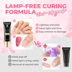 UNA GELLA formule semi-solide seche rapidement sans lampe pour une pose rapide.