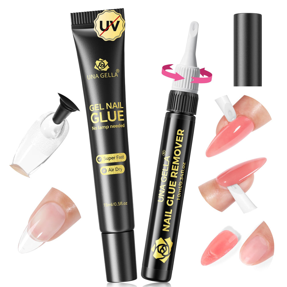 UNA GELLA, gel semi-solide, adhésion rapide sans lampe, idéal pour débutants.