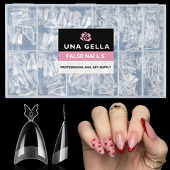 UNA GELLA lot de 504 extensions d’ongles amande, gains de temps pour poses maison