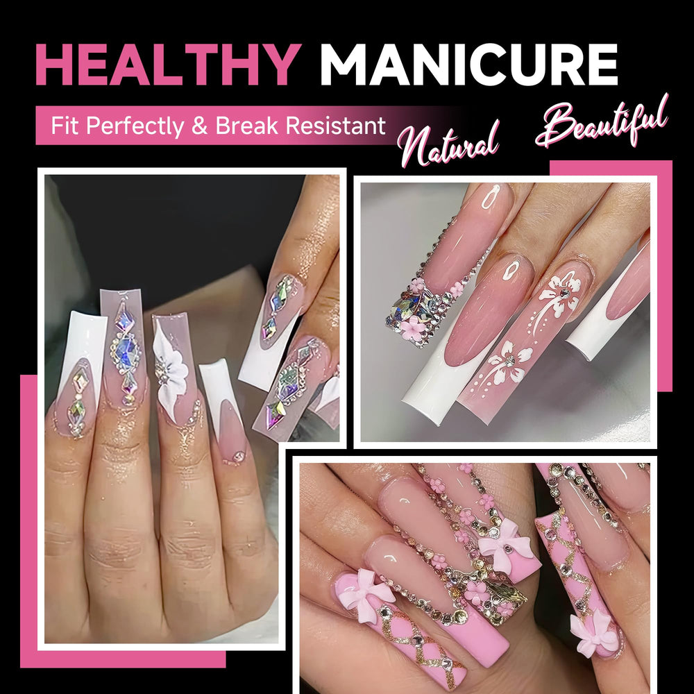 UNA GELLA offre des possibilités de nail art, french tip et strass.