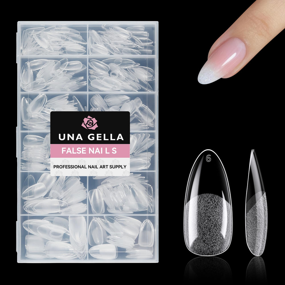 UNA GELLA onglet amande préformée clair pour extension naturelle.