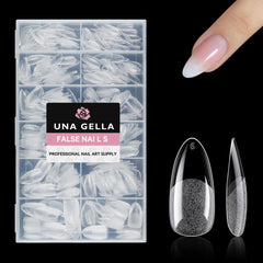 UNA GELLA onglet amande préformée clair pour extension naturelle.