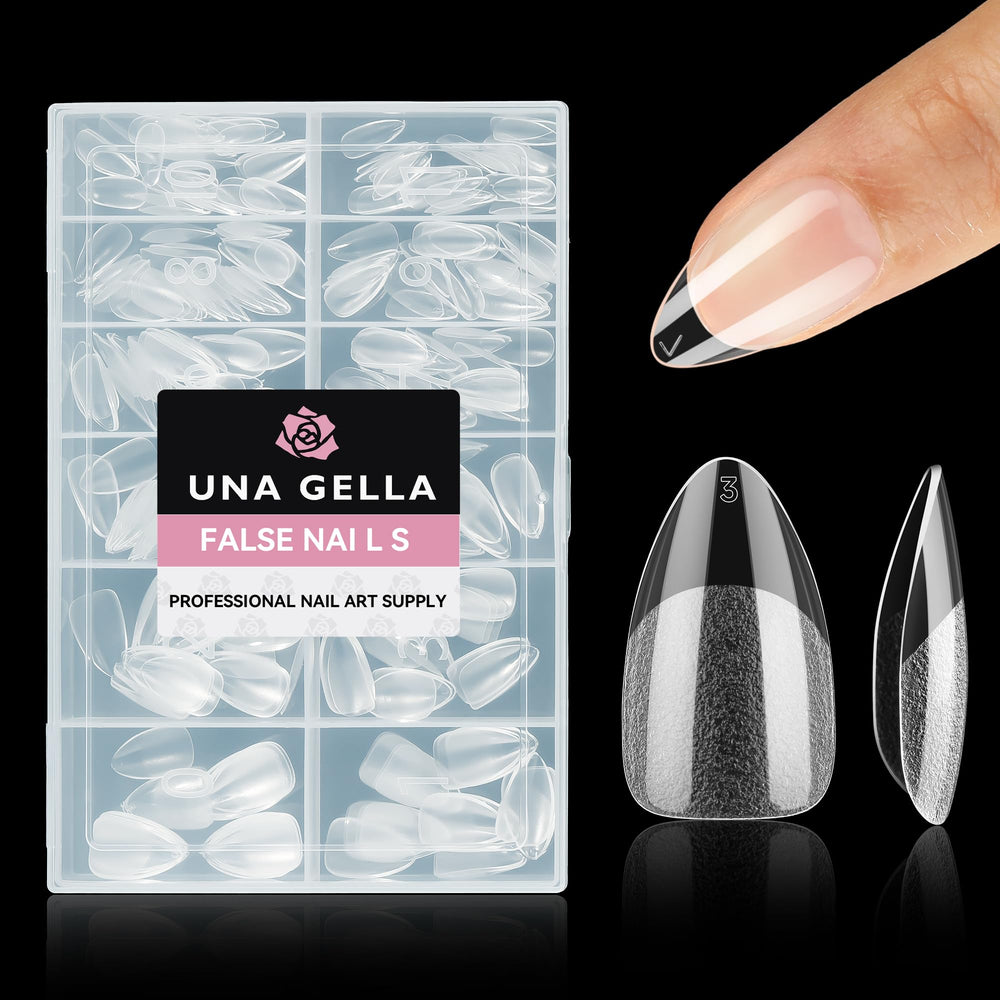 UNA GELLA embouts amande, parfaits pour tester styles et décoration sur ongles.