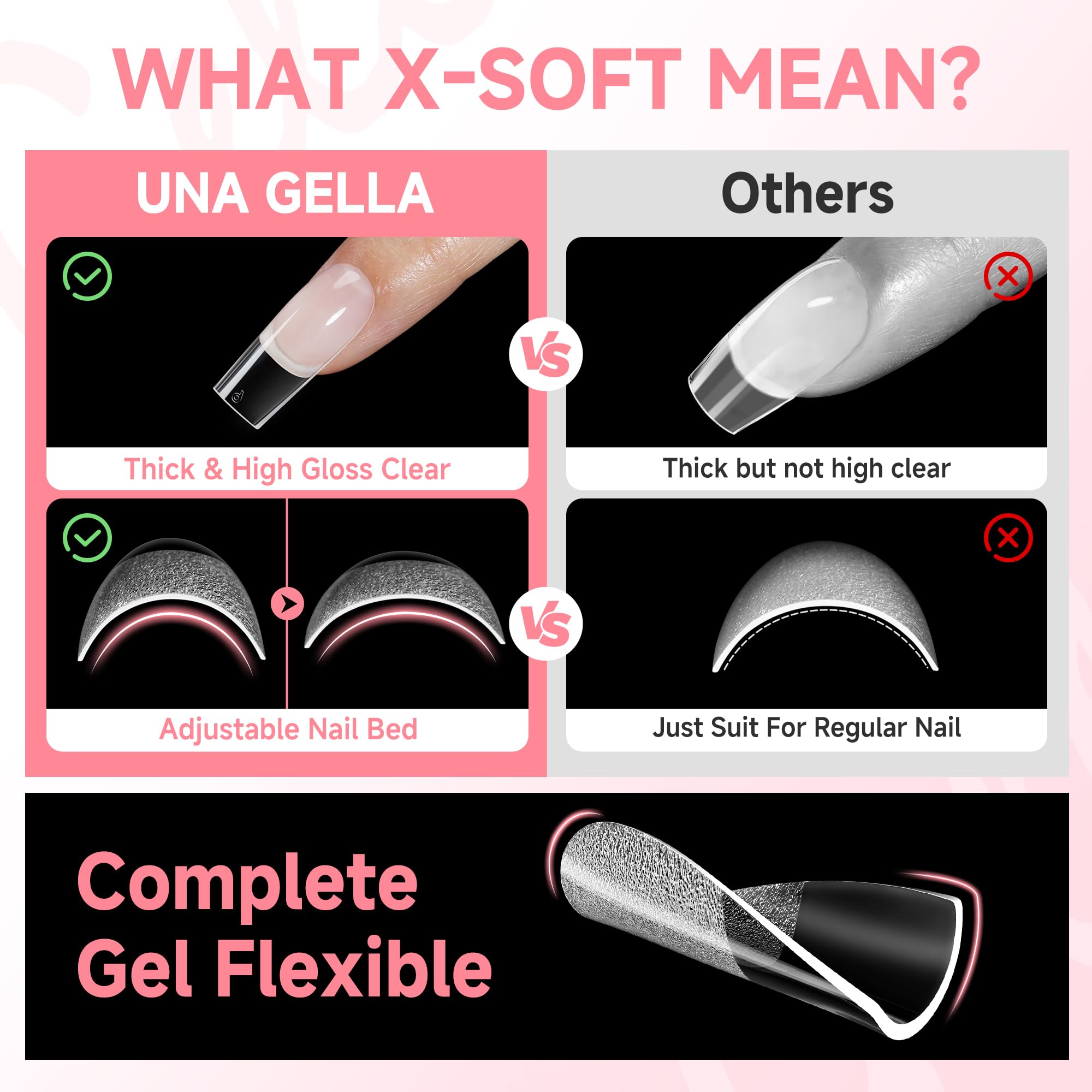 UNA GELLA embouts X-Soft resistance quotidienne sans deformation