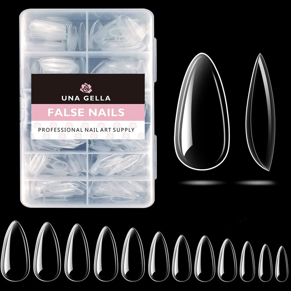 UNA GELLA onglets en amande moyen 504 pièces pour extensions à domicile.