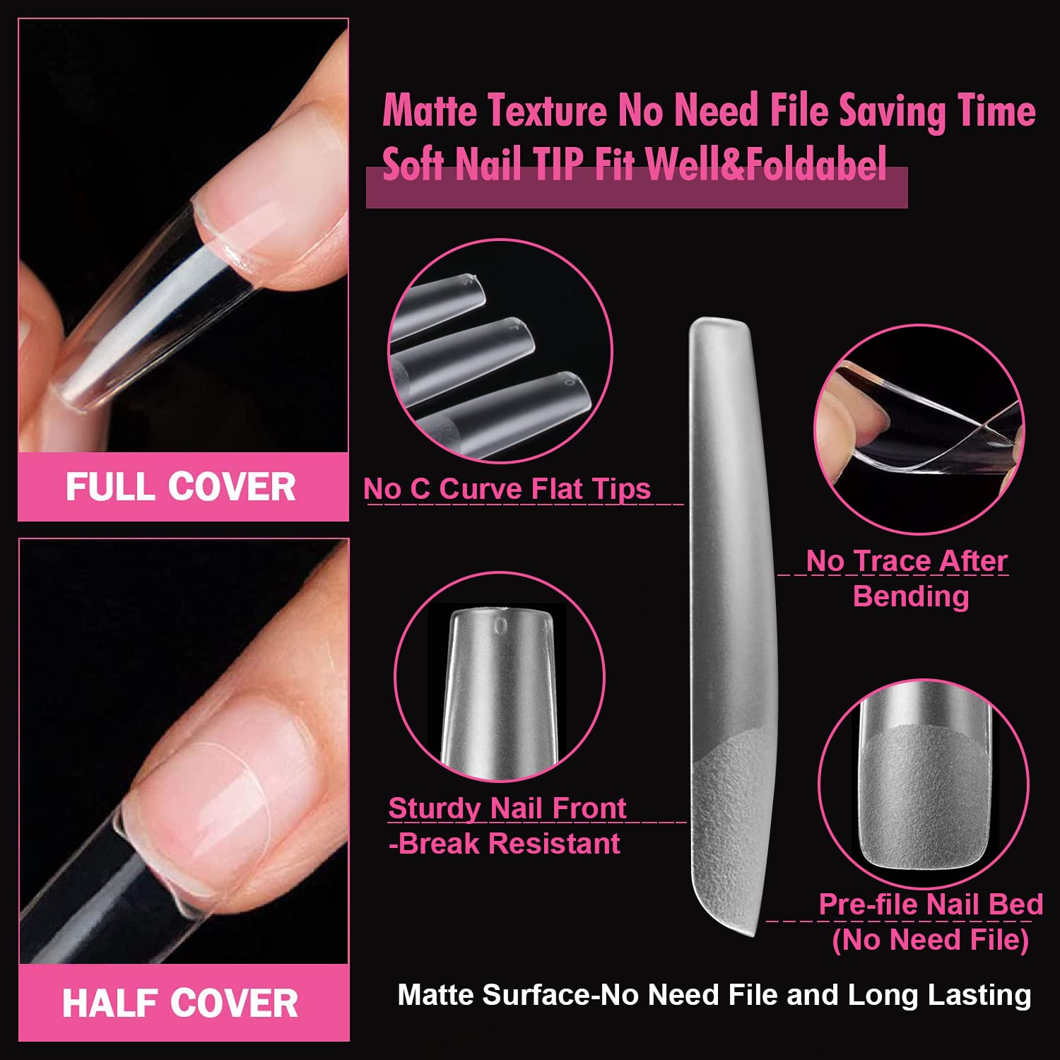 UNA GELLA ongles faux gel 12 tailles: ajustement précis et sans effort