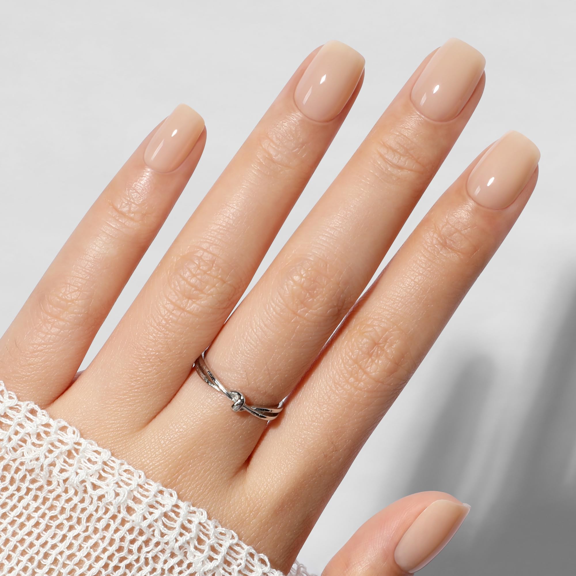 UNA GELLA onglets press-on nude soft gel, application rapide et look salon