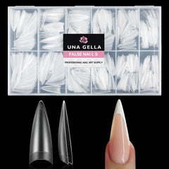 UNA GELLA ongles-stiletto transparents, pose nette et durable