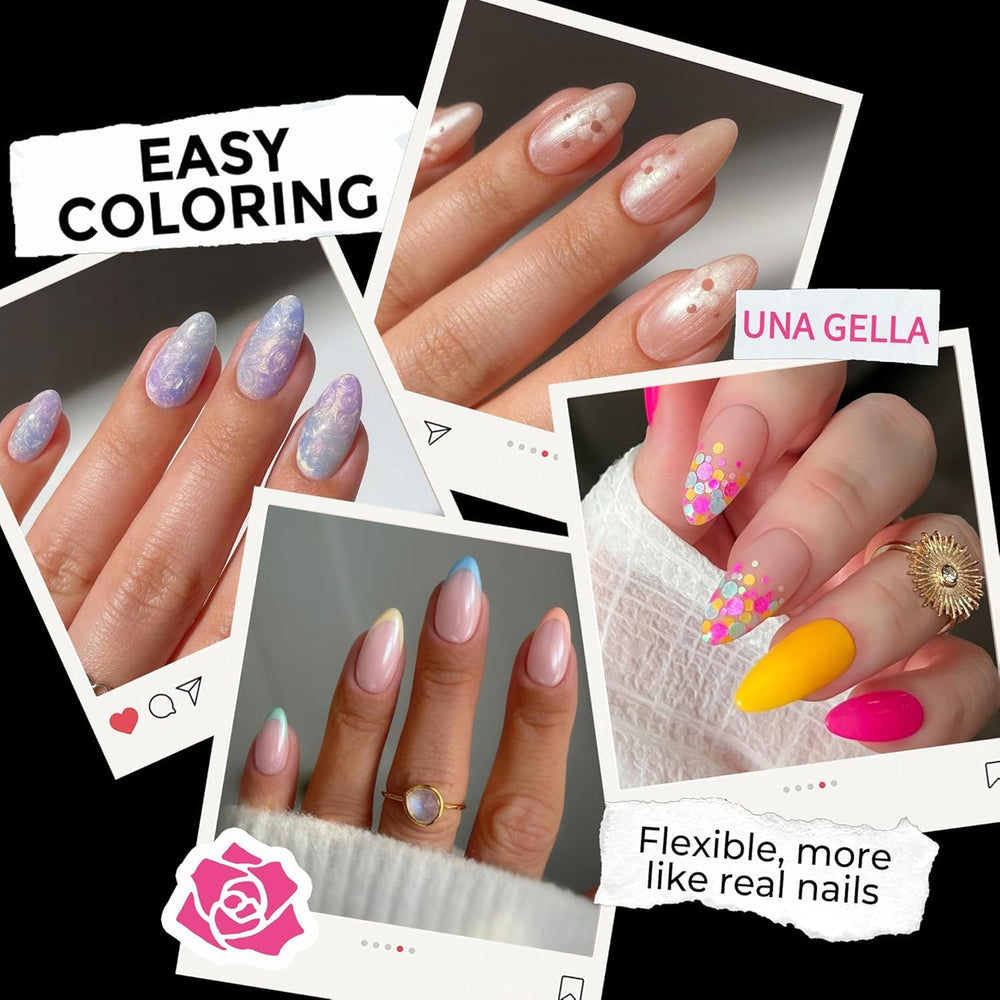 UNA GELLA pointes amande 216pcs couverture claire: effet naturel et couvrant.