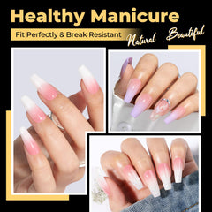 UNA GELLA prolongements ongles forme cercueil prégravées 600pcs faciles à poser