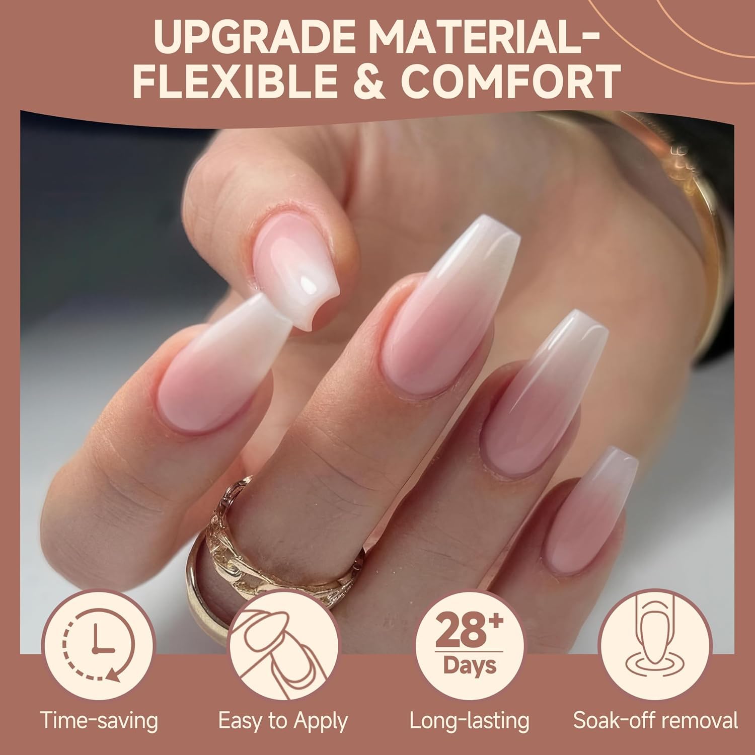 Sans trace grâce au gel doux flexible