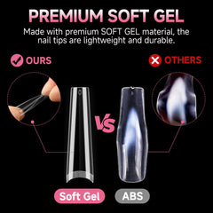 UNA GELLA Tips sans traces, flexibles et brillants sans bavures.