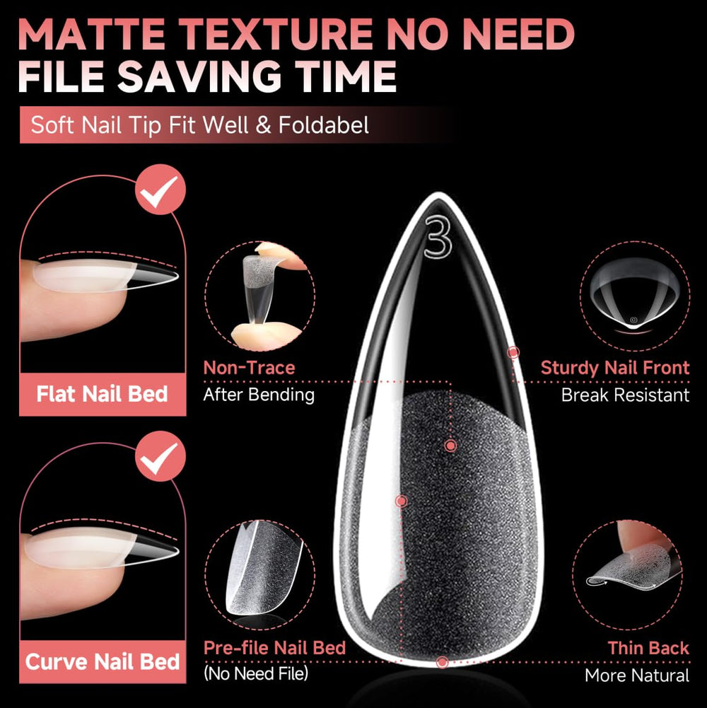 UNA GELLA stiletto gel sans courbe pour stabilité et confort.