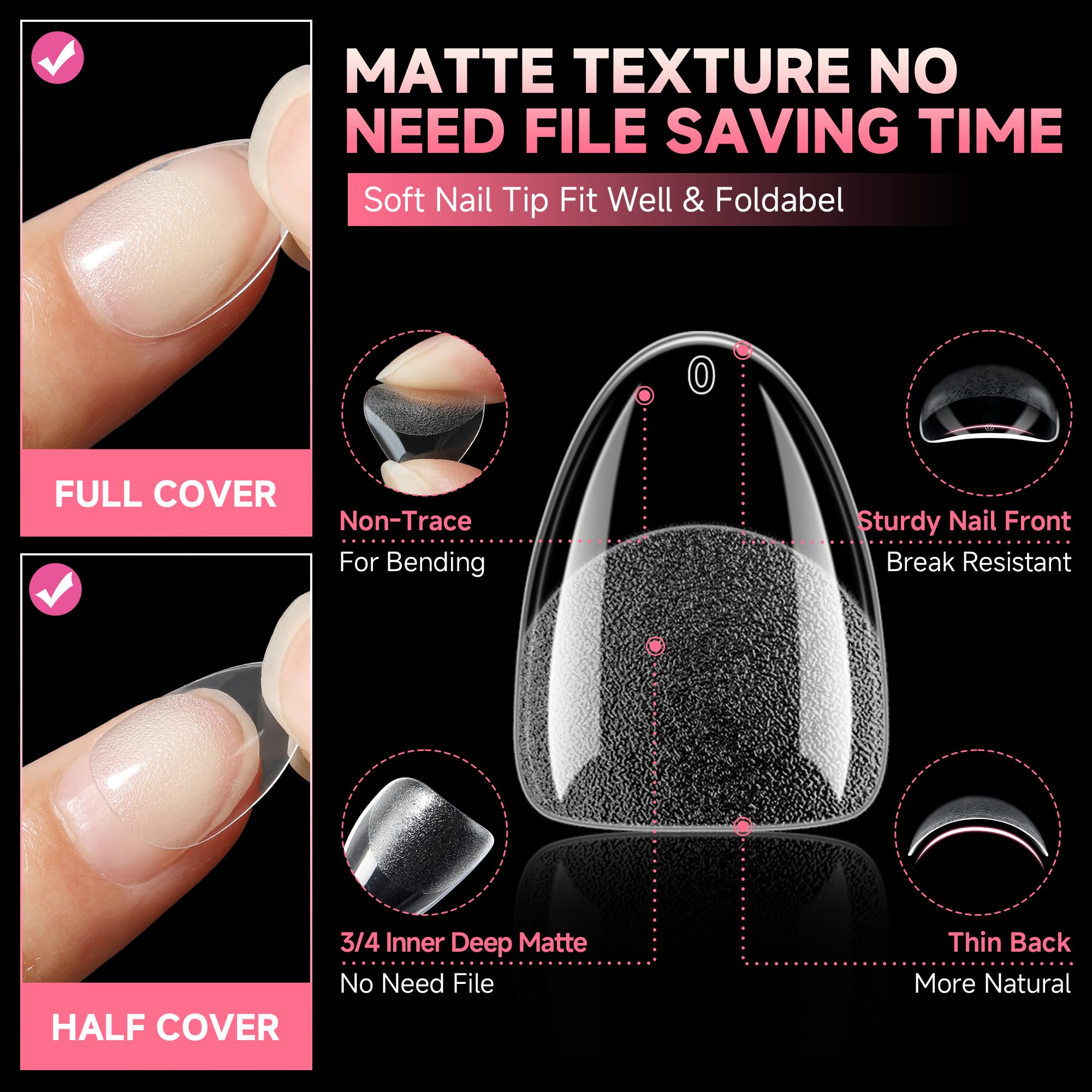 UNA GELLA texture matte interne 3/4 améliore l’adhérence et la pose.