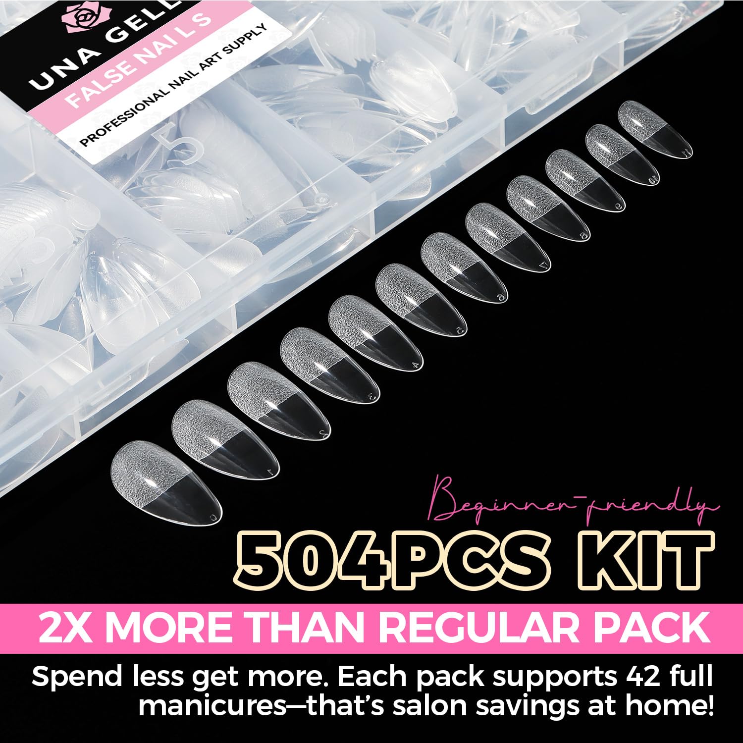 UNA GELLA extensions amande claires, fixation facile et durable.