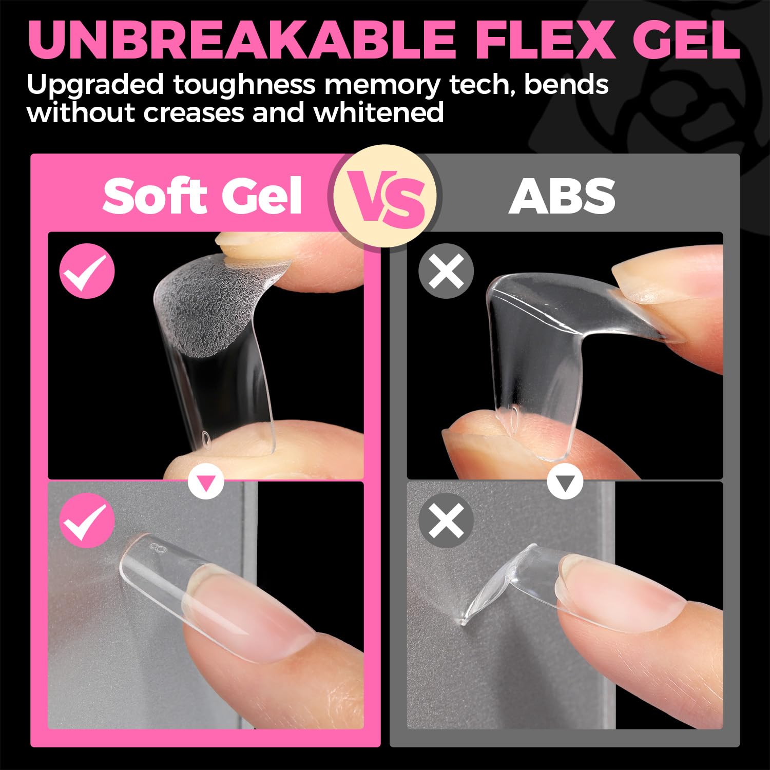 Tips gelly doux UNA GELLA pour une pose sans effort.