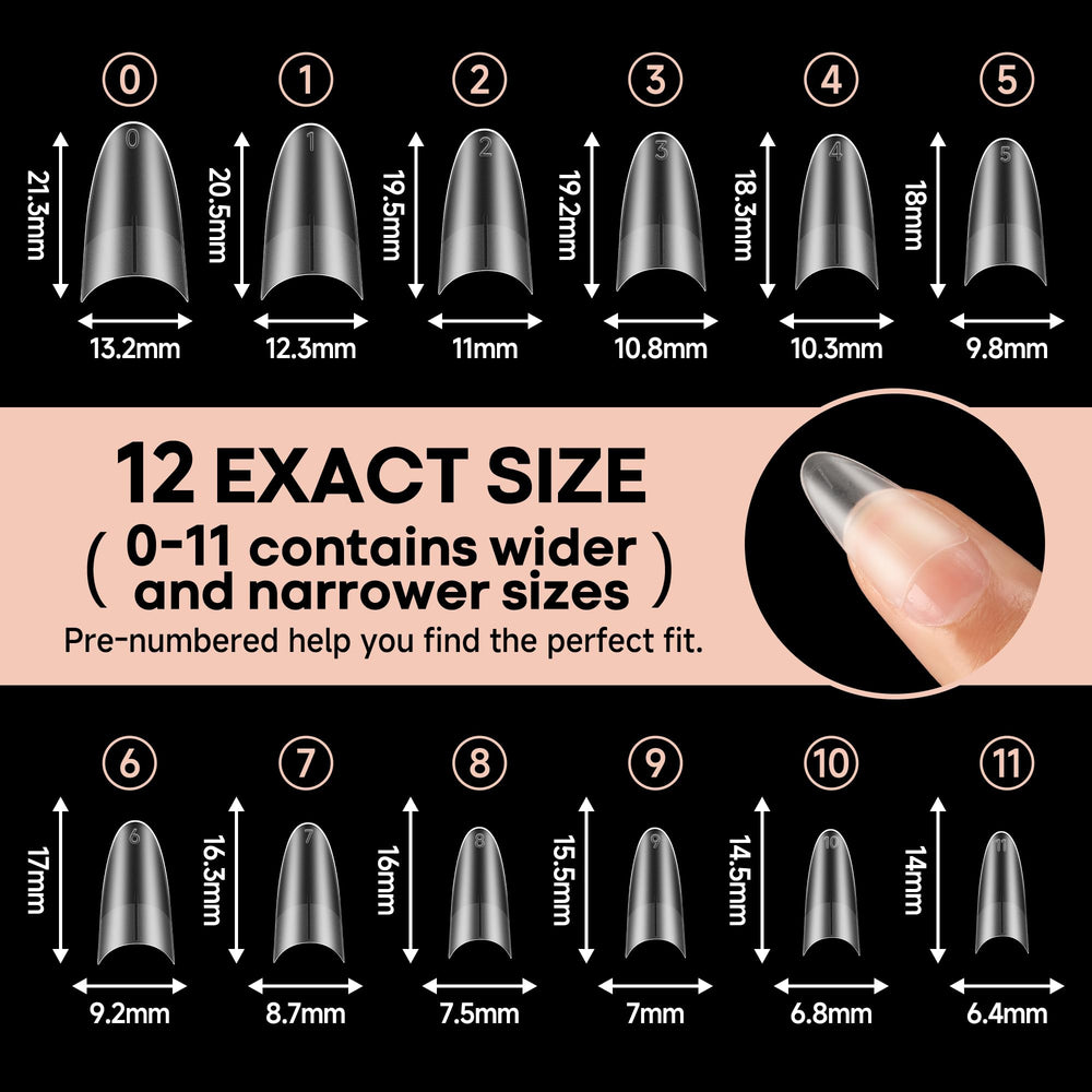 UNA GELLA tips amandes medium – idéal pour manucure maison et art des ongles quotidien.