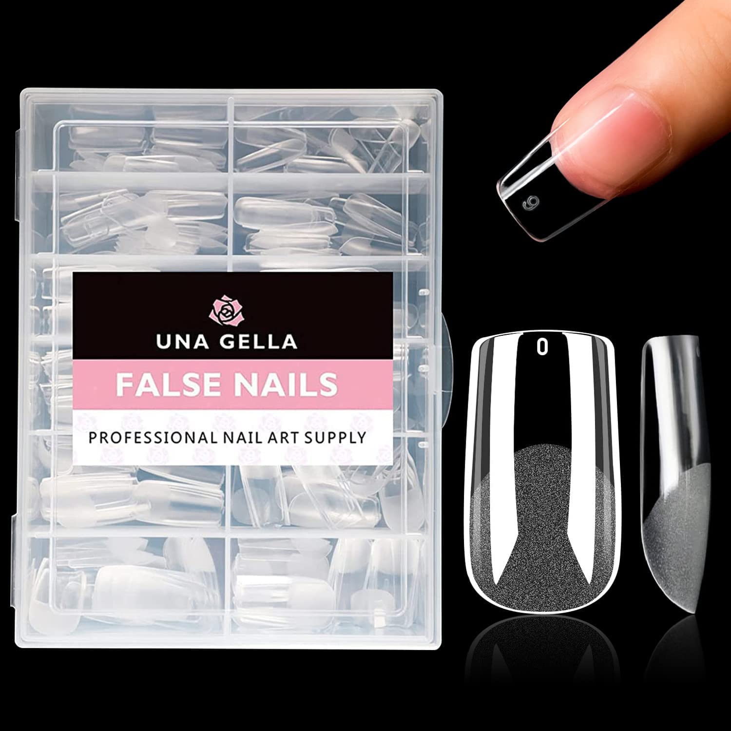 UNA GELLA tips carrés salon à domicile: impression professionnelle sans déplacement.