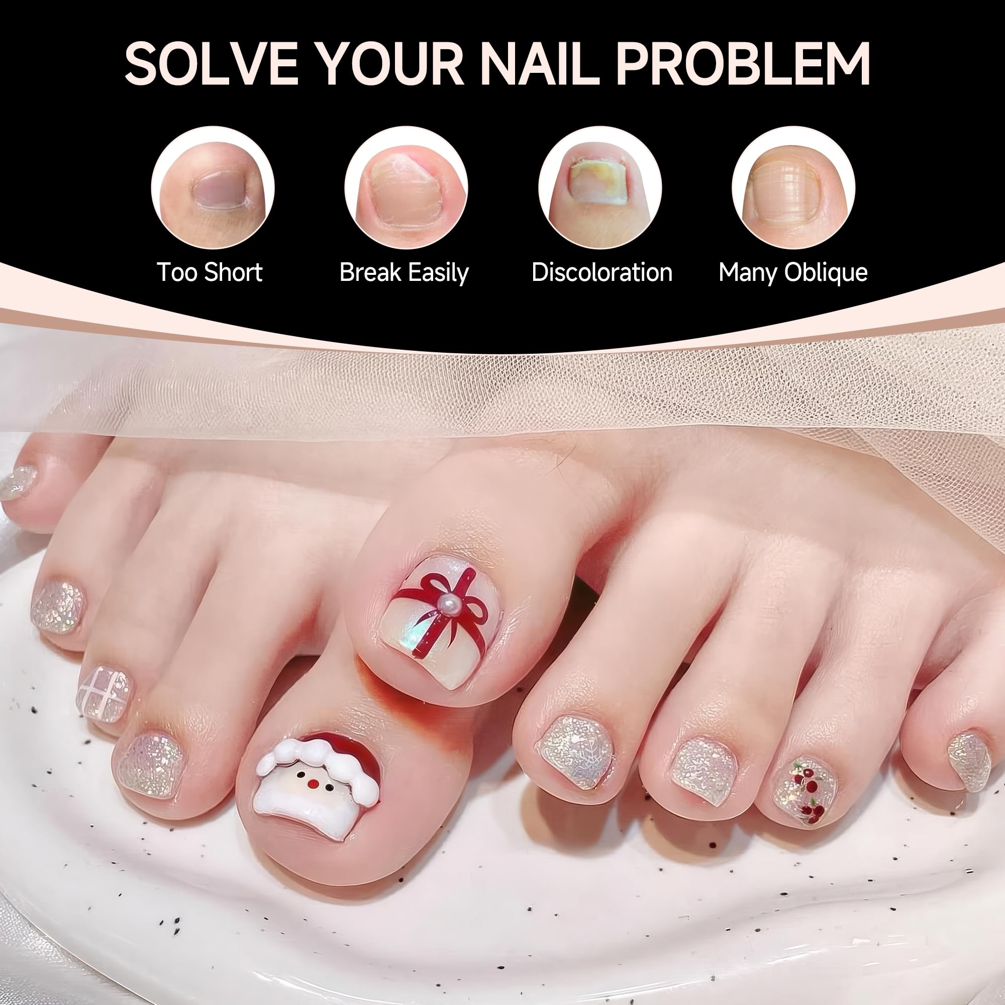 UNA GELLA offre des ongles avec bord arrière fin pour un ajustement sans couture.