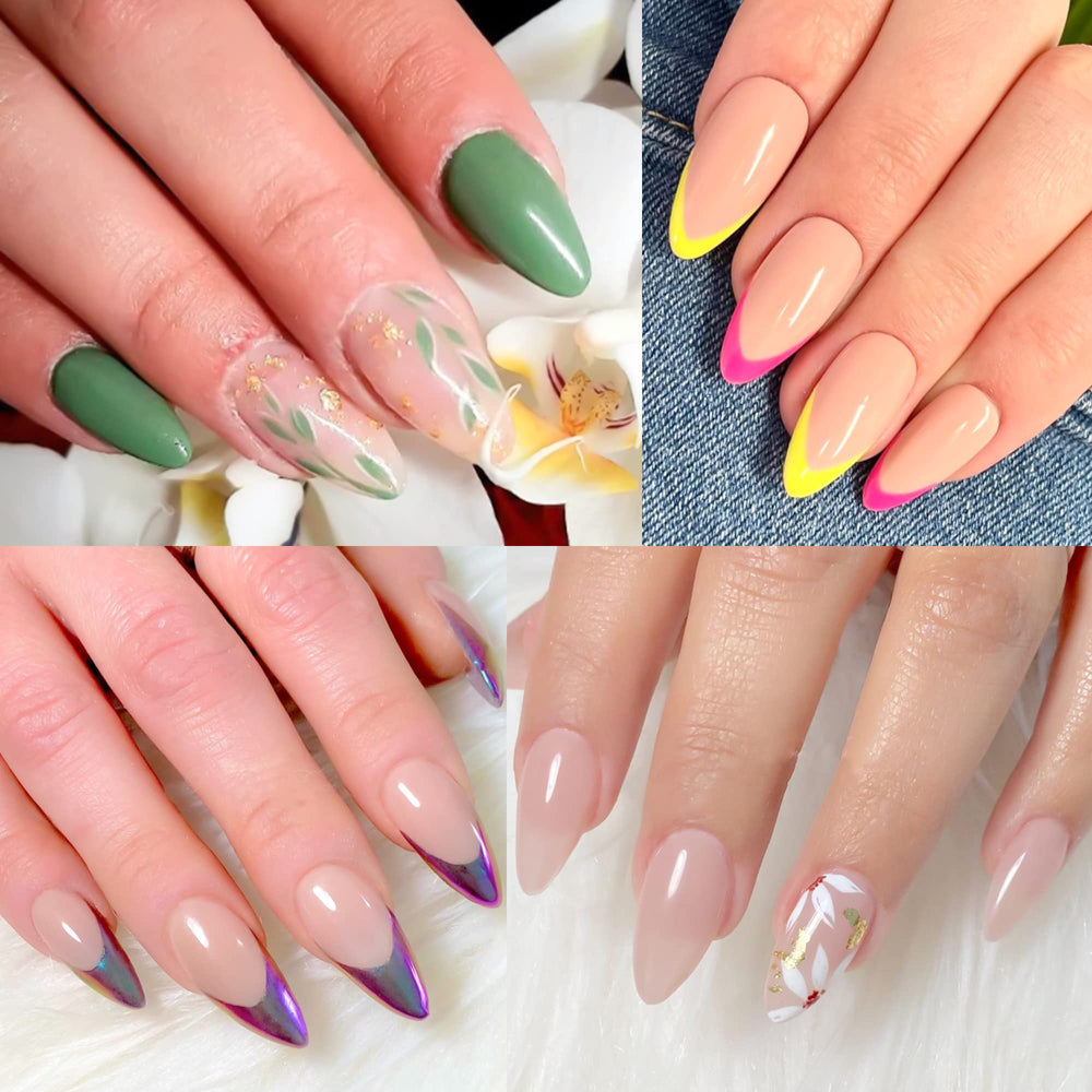 UNA GELLA faux ongles transparents plein couvert, effet clair et naturel.