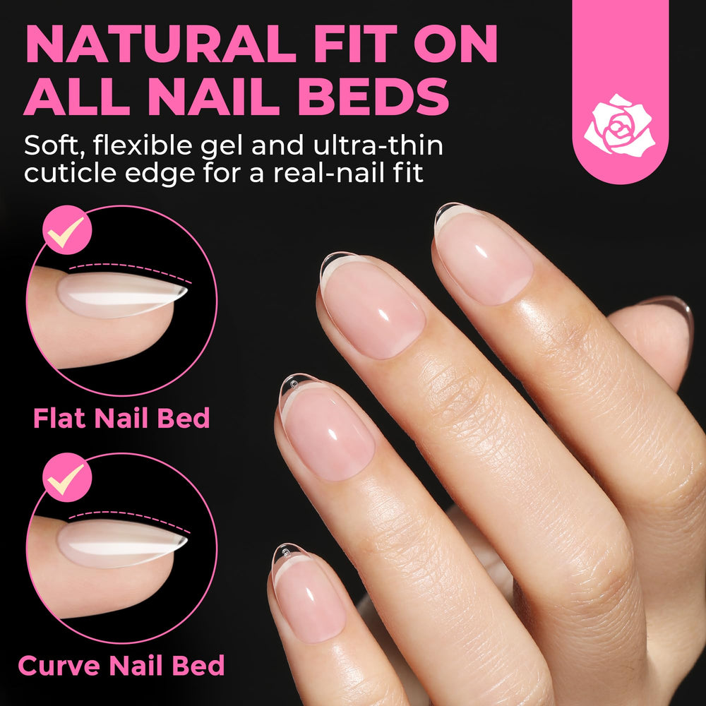 UNA GELLA tips sans traces lors de la pose, transparents et nets.