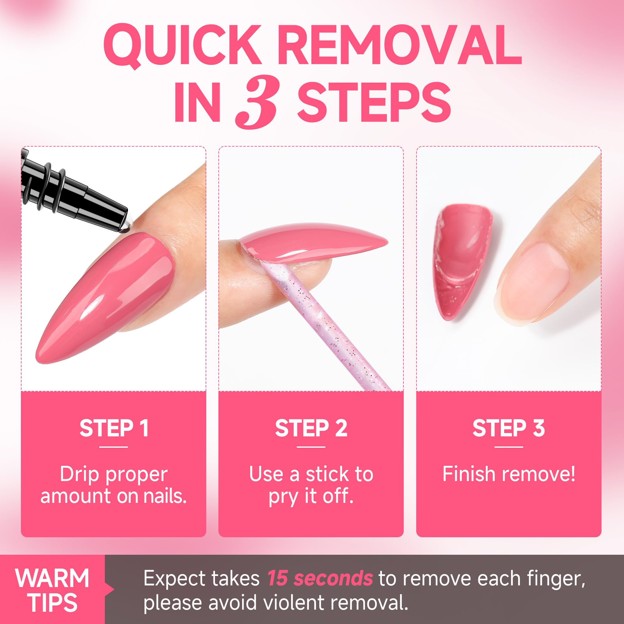 UNA GELLA-utilisation-mains-ongles-adhésifs pratique à domicile.