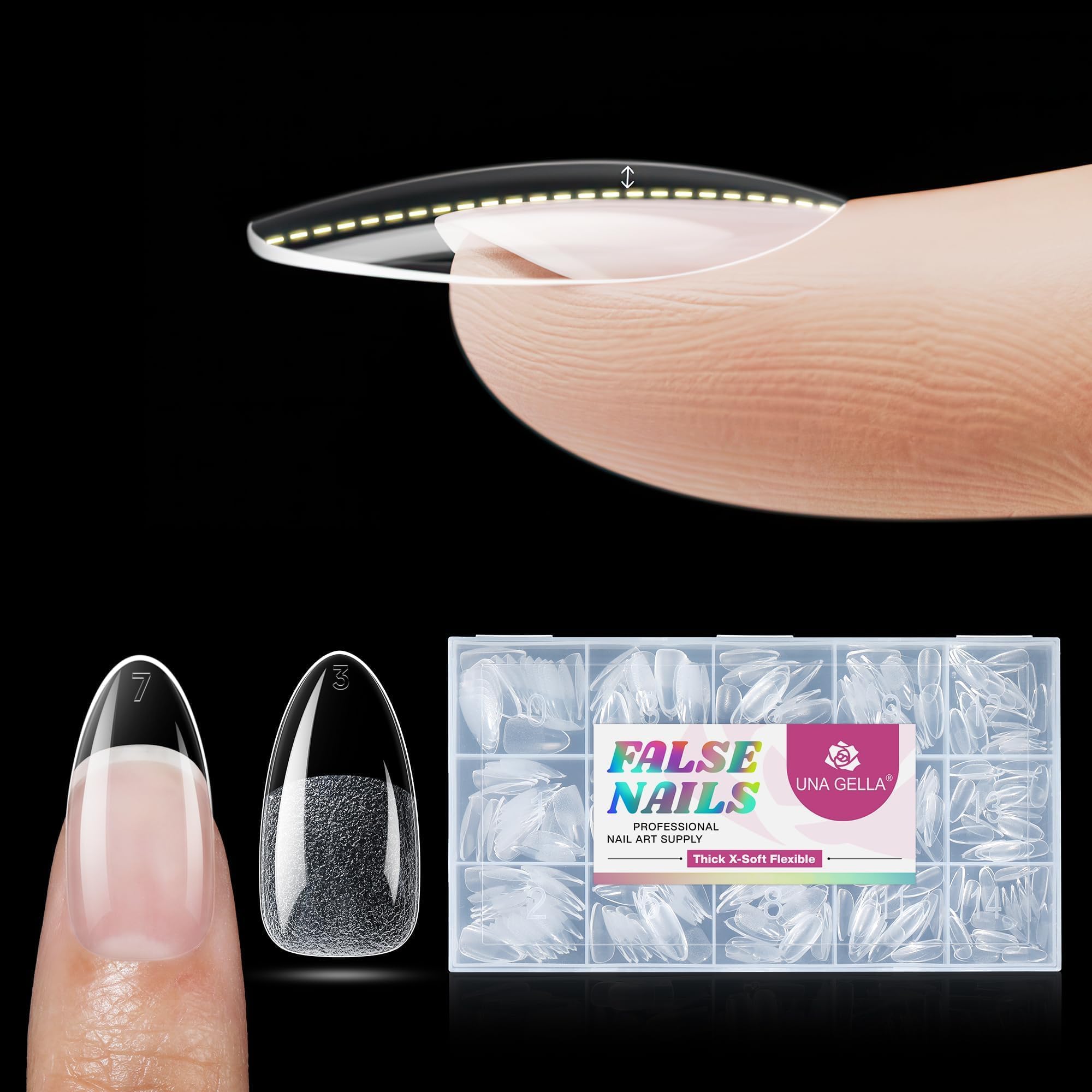 UNA GELLA X-Soft tips, emballage pratique pour montage rapide.