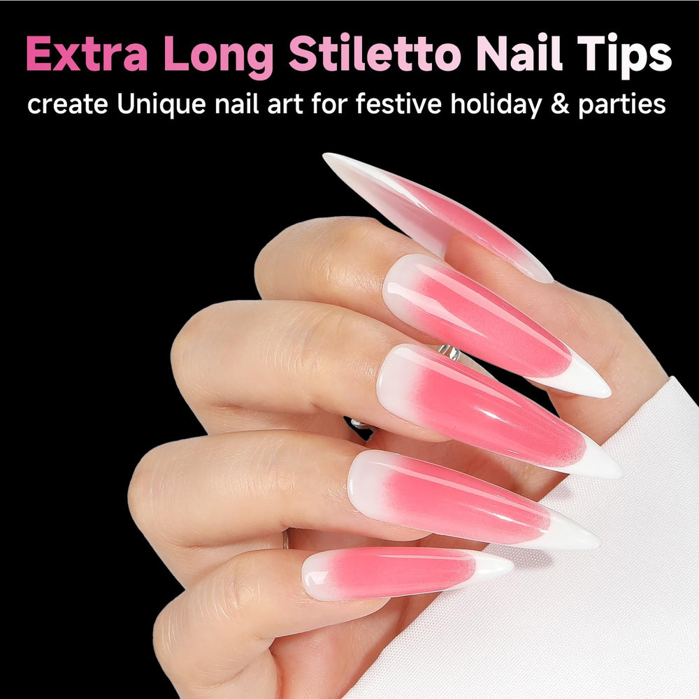 UNA GELLA embout stiletto longue tenue – idéal pour des looks qui durent.