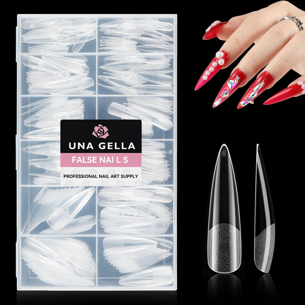 UNA GELLA embout stiletto prêt pour l’art – parfait pour fêtes et DIY.