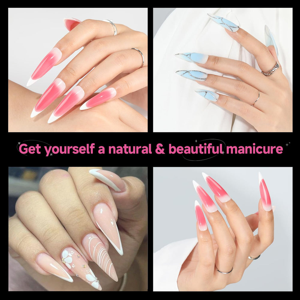 UNA GELLA embout stiletto intérieur matte – adhérence renforcée pour une pose nette.