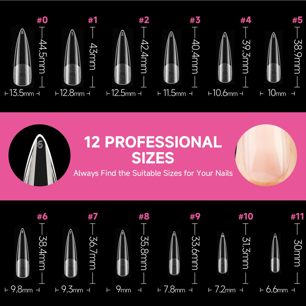 UNA GELLA ensemble tailles 12 – ajustement personnalisé pour chaque ongle.