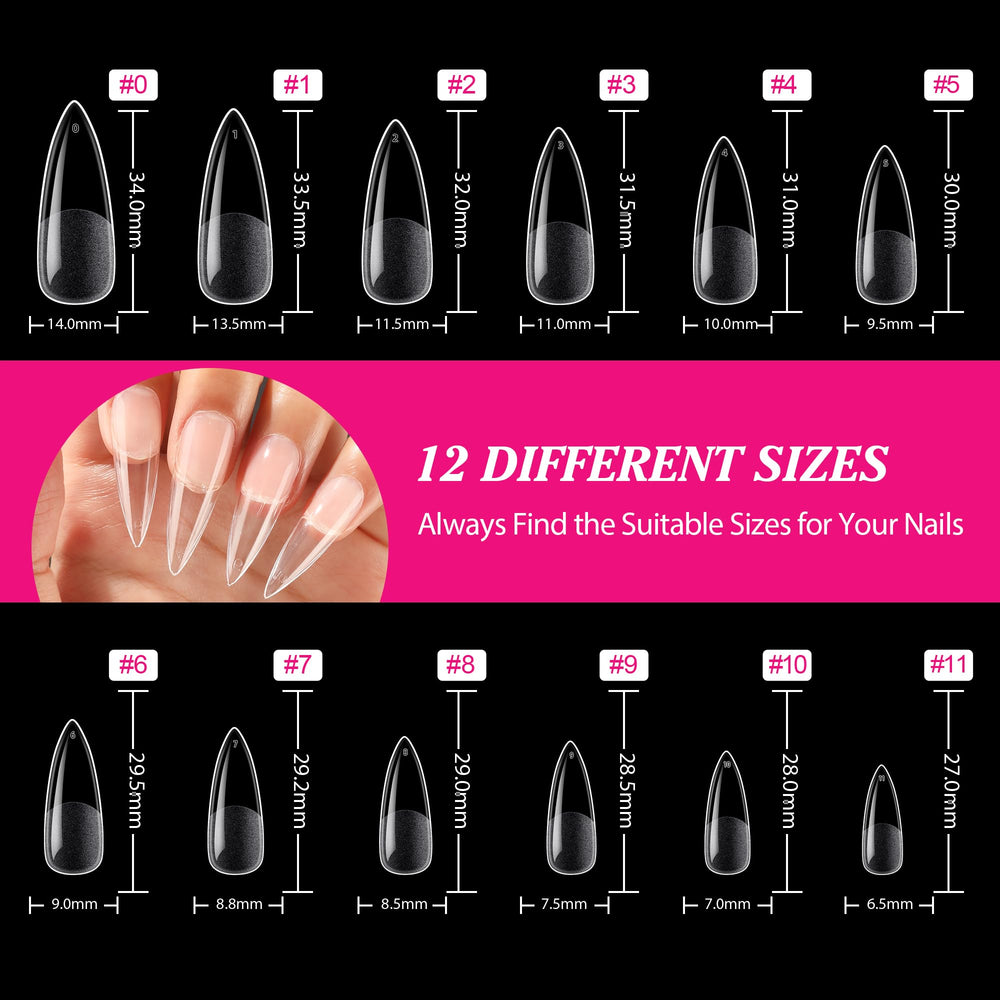 Extensions d’ongles claires UNA GELLA pour bricolage salon à domicile.