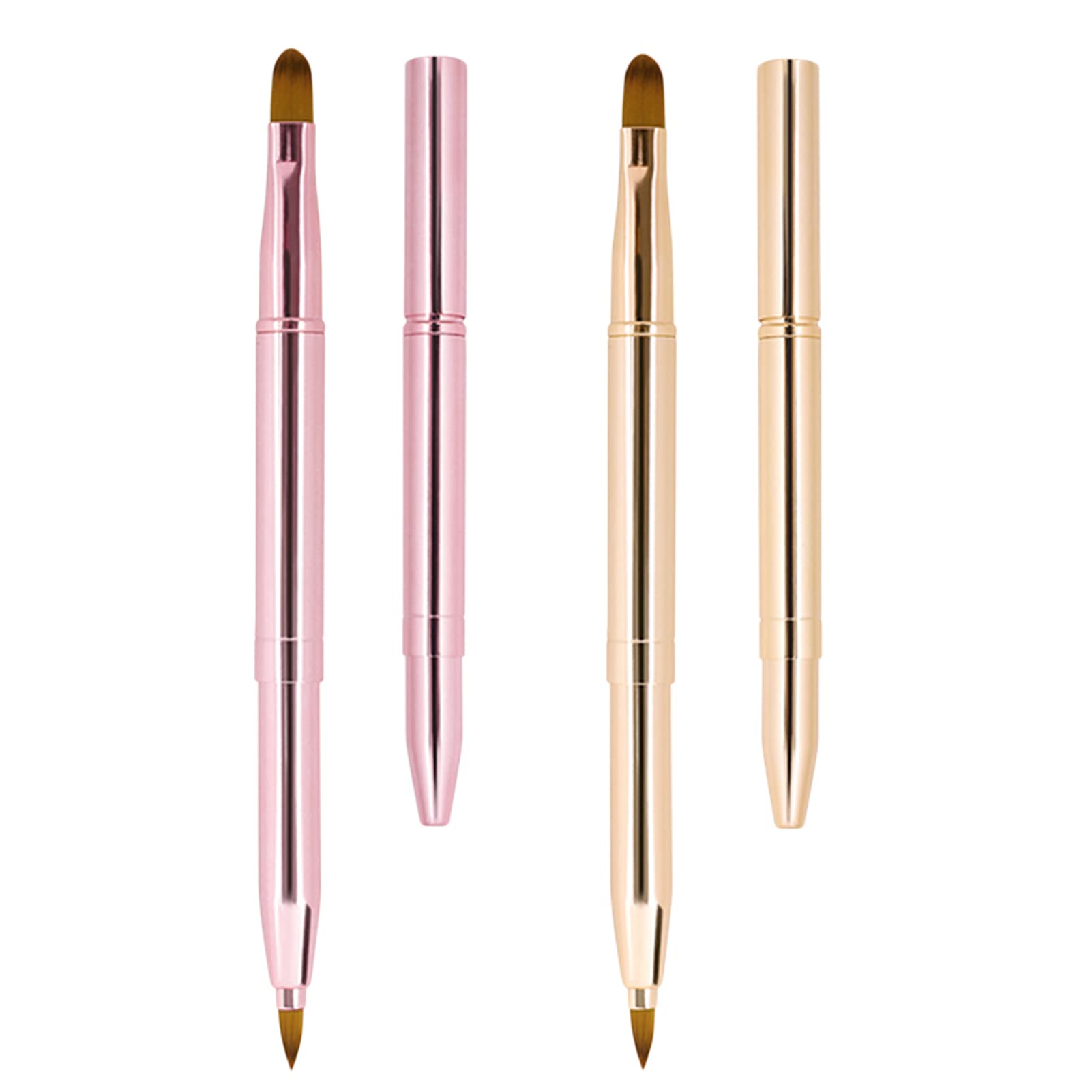 Brosse à lèvres Unaone rétractable avec capuchon, pratique pour maquillage en déplacement.