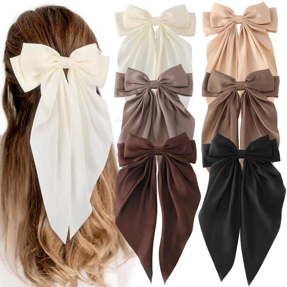 Ensemble Unbednigt de 6 nœuds satin neutres, accessoire polyvalent pour toutes les tenues.
