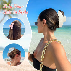 Unbednigt Pinces à cheveux griffes larges avec texture anti-glissement.