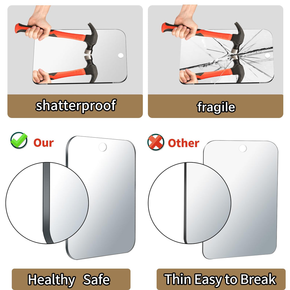 Miroir UNBREAKABL MIRO accrochable, fixation facile et flexible.