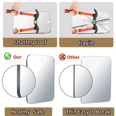 Miroir UNBREAKABL MIRO accrochable, fixation facile et flexible.