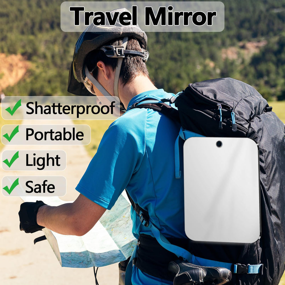 Miroir UNBREAKABL MIRO portatif, usage quotidien en salle de bain.