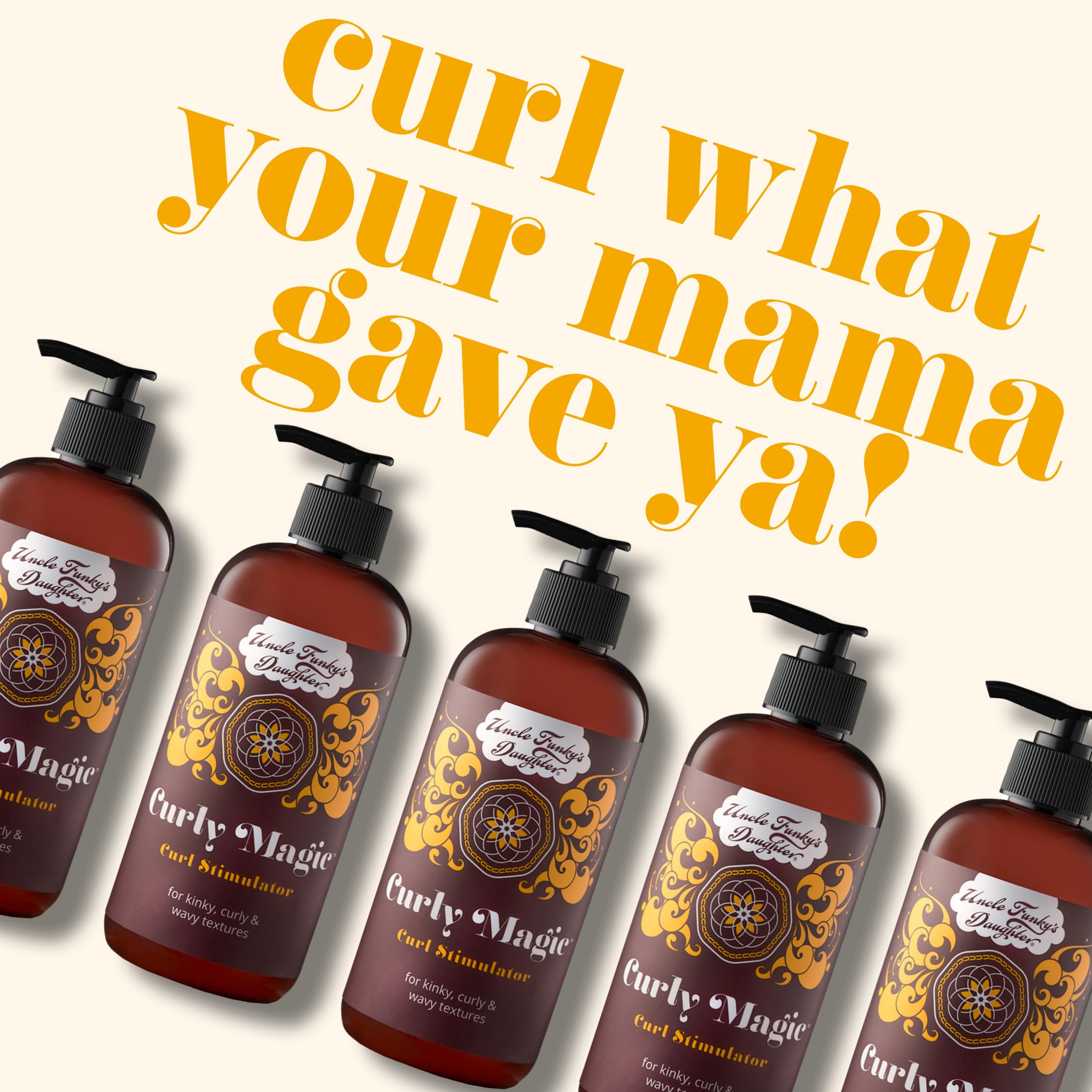 Texture crème Curly Magic démêlante et hydratante pour les boucles.