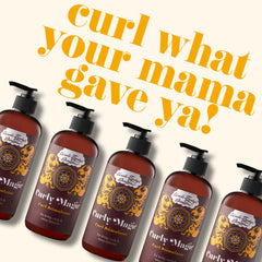 Texture crème Curly Magic démêlante et hydratante pour les boucles.