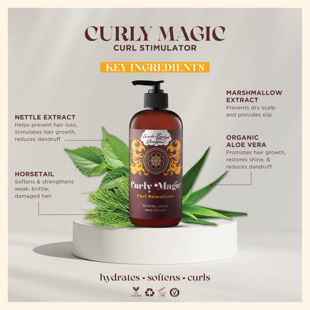 Curly Magic offre définition et tenue adaptées aux boucles.