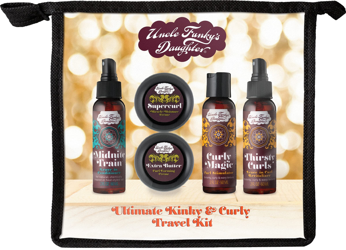 Uncle Funky's Daughter Midnite Train bottle delivers lightweight nourishment for silky, manageable hair.