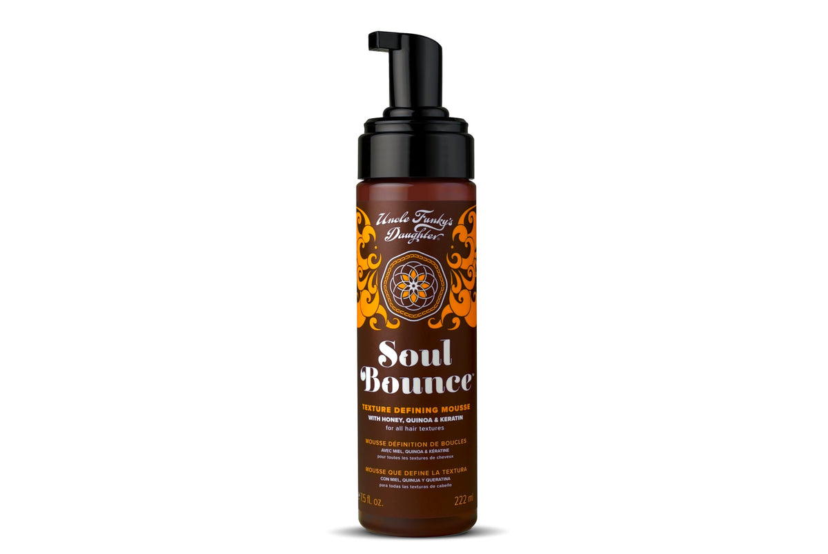Soul Bounce Mousse d'Uncle Funky's Daughter offre une texture définie et une tenue durable.