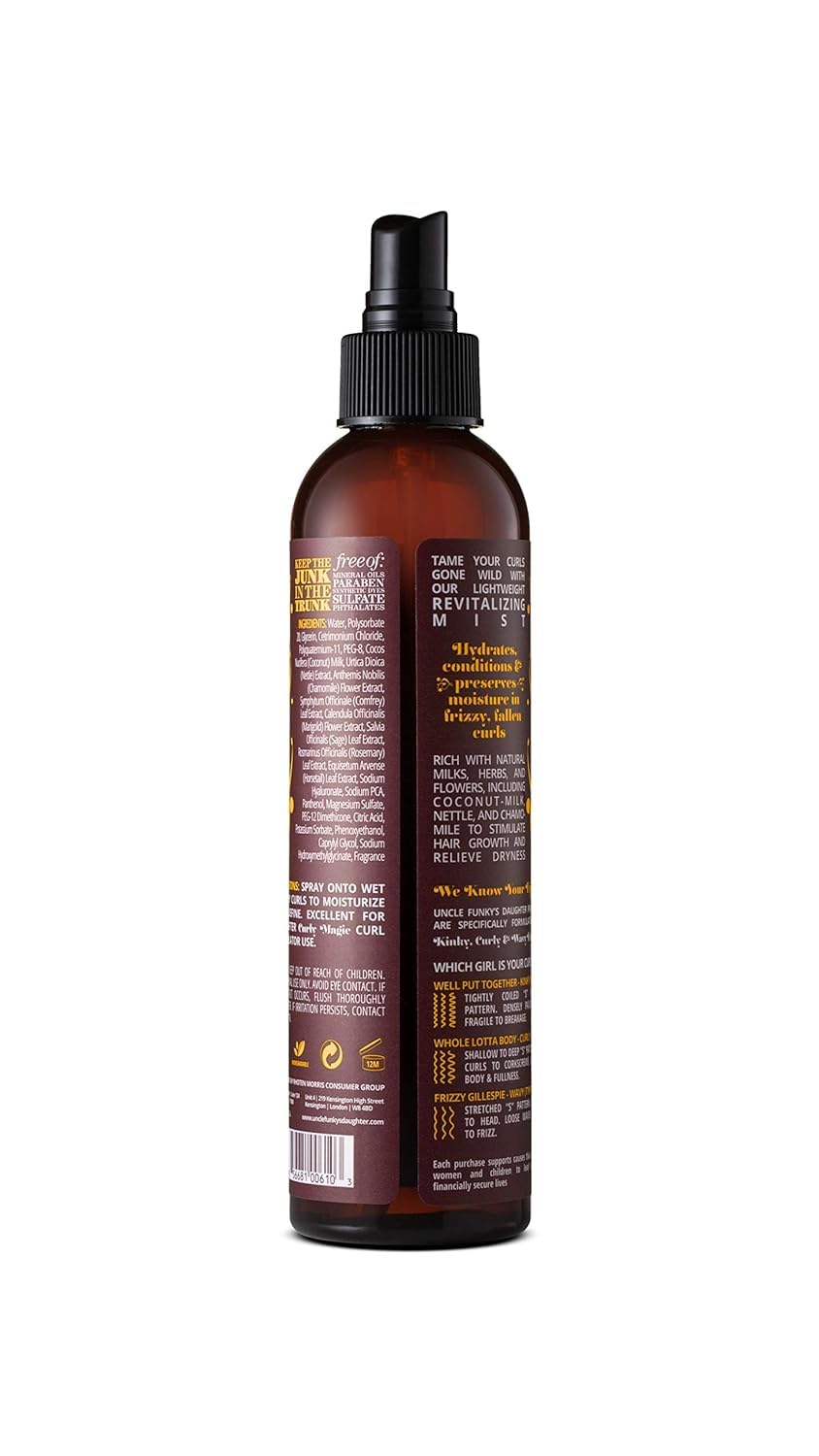 Uncle Funky's Daughter Thirsty Curls Leave-In, application sur cheveux humides pour définir les boucles.